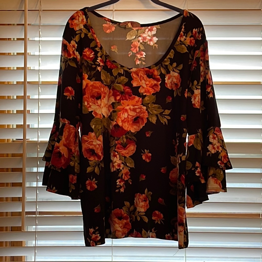 Double ruffle top